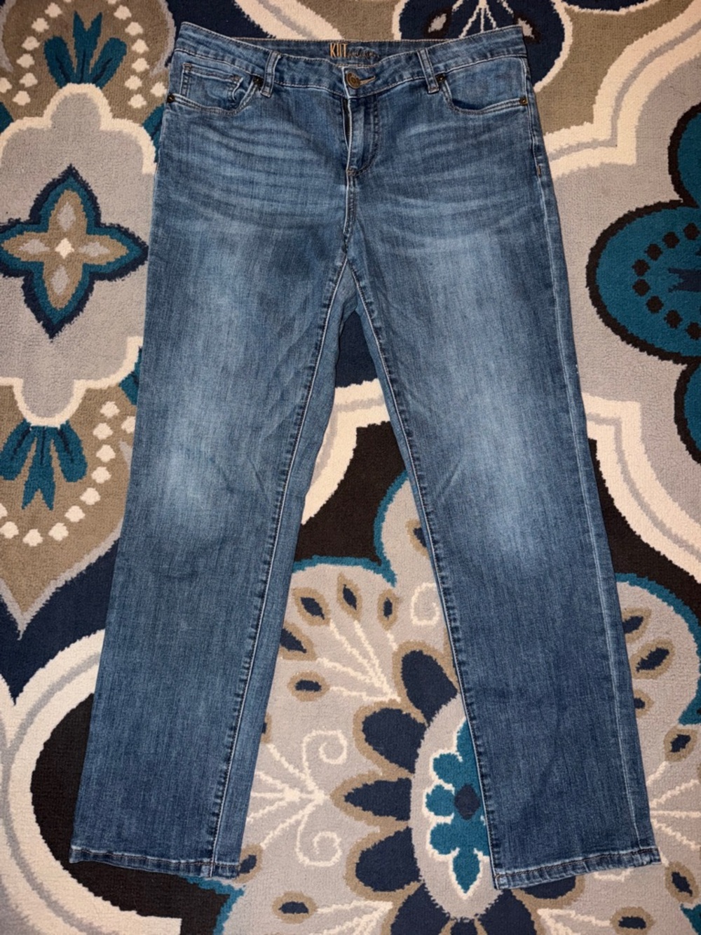 Kut from the Kloth Medium Blue Straight Leg Jeans